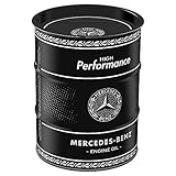 Nostalgic-Art Salvadanai retrò, 600 ml, Mercedes-Benz – Oil – Idee regalo per amanti degli accessori Mercedes-Benz, salvadanaio in metallo, salvadanaio vintage