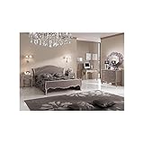 EsteaMobili - CAMERA MATRIMONIALE LETTO COMODINI COMO SCRITTOIO COLORE TORTORA ANTICATO - 111270843948 - come foto