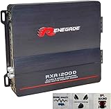 1 amplificatore RENEGADE RXA1200D RXA 1200 D monofonico classe d 1 canale 600 watt rms stabile a 1 ohm 1200 watt max, 1 pezzo + 3 adesivi