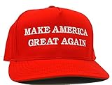 FGF-EU Make America Great Again - Berretto da baseball regolabile ricamato in stile hip hop, Rosso, Taglia unica