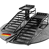 WERKTHOR Rampe Sollevamento Auto Idrauliche [Set da 2] – Rampe per Auto Regolabili con Valvola di Sicurezza fino a 4T – Ponte Sollevatore Auto Compatto – 2X Rampa Auto Robusta