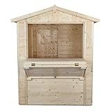 Home Idea Italia Chiosco Market 172 x 174 cm in legno di Abete personalizzabile con anta pavimento e ardesia