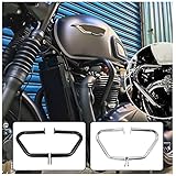 Barre paramotore per Bonneville Bobber T100 T120 Street Twin Cup Thruxton 1200 R Motorcycle Steel Highway Protezione motore Paraurti Telaio anticaduta 2016 2017 2018 2019 2020 2021 (Cromo)