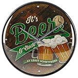 Nostalgic-Art Orologio da parete, Beer O' Clock – Idea regalo per amanti della birra, Grande decorazione per cucina, Design vintage, Ø 31 cm