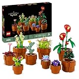 LEGO Botanicals Piantine - Set di 9 Piante con Fiori Artificiali in Vaso da Interni Inclusi Cactus Finti e Anthurium Rosso, Idea Regalo Decorazione per la Casa per Adulti, Donna o Uomo - 10329