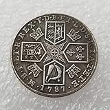 YunBest 1787 Antique United Kingdom 1 shilling Moneta Gran Bretagna Vecchia Moneta Regno Unito- Monete Commemorative Fior di Conio Miglior Scopri Storia delle Monete BestShop