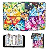 Album di raccolta per carte Pokemon, 50 pagine, capacità 400 carte, album da collezione, con cerniera, portatile, impermeabile, in poliuretano, per quaderni di collezione, regalo per bambini (YB4)