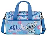 Scooli - Borsa sportiva Disney Stitch per bambini - 23 x 35 x 16 cm - scomparto principale spazioso - tracolla regolabile - accessori per la scuola - borsa a tracolla