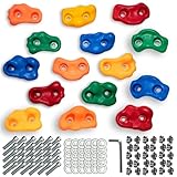 CIMOYBAI 15 Pezzi Prese Arrampicata, Prese D'arrampicata per Pareti, Colorato Parete Arrampicata Bambini, Supporti per Parete di Arrampicata con Viti di Fissaggio