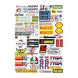GamesMonkey® - Kit Adesivi 79 Pezzi per Bicicletta, Moto e Scooter, Casco Adesivo Motorsport Stickers Adatto per Skateboard Auto Caschi Moto da Cross