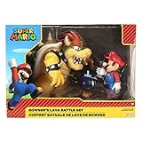 Nintendo Glop Games Bros, Bob Figure Set Diorama Mario vs Browser-Include BOM-OMB per dare maggiore emozione, colore multicolore, raffigurazione originale (Jakks Pacific 64512)