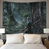 MOLVUS Mito Nero: Arazzo Wukong, Appeso a Parete per Videogiochi, Arazzo Estetico Decorazioni da Parete per Camera da Letto Estetica 70 cm x 100 cm