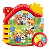 Chicco Il Libro della Fattoria, Libro Bambini Elettronico Evolutivo Bilingue Italiano/Inglese con Curiosità sugli Animali, Fattoria Parlante che Stimola la Lettura - Giochi Educativi 6 Mesi - 3 Anni