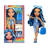 Rainbow High Swim & Style - Skyler (Blu) - Bambola da 28 cm con confezione scintillante e oltre 10 outfit - Costume da bagno rimovibile, sandali, accessori divertenti - Età 4-12 anni