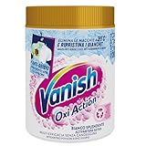 Vanish Oxi Action Multipower Polvere Bianco Splendente, Smacchiatore per Capi Bianchi, 1 Confezione da 1Kg per Bucato, Additivo Lavatrice Multiazione senza Candeggina