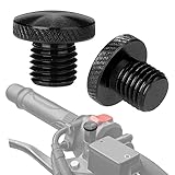 KEMIMOTO Tappi Specchietti Retrovisore M10 Filettatura Destro Vite Copri Specchietto CNC Alluminio 2 Pezzi M10 Copri Specchietti Moto Orario Senso