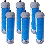 GASFRIGO®, Bombola co2 per gasatore, 600 gr usa e getta attacco M11x1, gas acqua frizzante, co2 per acqua frizzante, cilindro co2 per gasatore, bombole gasatore acqua frizzante - NR 6 bombole