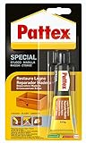 Pattex Special Restauro Legno Chiaro, Stucco Adesivo Forte ed Elastico, Per stuccatura di Fori o Ricostruzione di Parti mancanti di Legno, Carteggiabile, Verniciabile, Lucidabile, 50 g