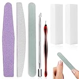 TCASENER 7pcs Lime e Buffer per Unghier, Kit Lima per Unghie Professional, Buffer Block Sponge e Spingi Cuticole Professional Lima per unghie, Adatto per Manicure e Unghie Salone