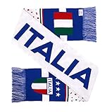 Euroscarves Italy ltalia Soccer High Definition HD Knit Scarf (bianco), bianco, Taglia unica