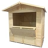 Home Idea Italia Chiosco Market 222 x 318 cm in legno di Abete personalizzabile con anta pavimento e ardesia