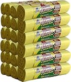 CSC - Sacchetti Spazzatura 110L con Laccetti, 240 Pz, Sacchi Spazzatura Grandi per Raccolta Differenziata Esterno e Interno, Sacchi Spazzatura 70x110 cm Antiforo - Buste Spazzatura 24 Rotoli, Giallo
