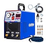 PLASMARGON Taglierina al plasma PLC55X IGBT – Taglierina al plasma con 55 A, potenza di taglio fino a 14 mm – con taglierina al plasma e set di ugelli al plasma (220 V)