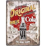 Nostalgic-Art Targhe Vintage Coca-Cola – Highway 66 – Idea Regalo per Amanti della Coke, in Metallo, Design Retro per Decorazione, 30 x 40 cm