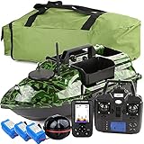 YLLLLY 500M GPS Wireless Fishing Bait Boat Carp Fishing Boat Motoscafo RC Barca 3 Tramogge Ecoscandagli GPS LCD con sensore Sonar, Barca Esche, Barca Esche da Pesca, Barca Nido.(GPS Boat Set 3)