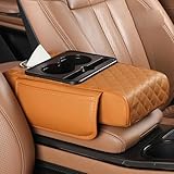 WCXCS Copri Bracciolo Auto per Alfa Romeo Giulietta 2010 2011 2012 2013 2014 (LHD), Pelle Schiuma Memoria Comfort Cuscino per Bracciolo Auto Accessori Auto,D