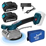 Yofuly Piastrellatrice per Piastrelle da 21V, Vibratori per Piastrelle a Batteria Piastrelle per Pavimenti da Parete Posa di Utensili Vibranti con Ventosa (2 × Batterie)