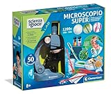 Clementoni Scienza e Gioco Lab - Microscopio Super, Kit Scientifico Bambini 8+ Anni, Laboratorio con Lenti di Ingrandimento Professionali 100x, 400x e 1200x, Lingua Italiana, 19228