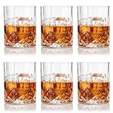 WinGluge 6 Pezzi Bicchieri da Whisky, 330 ml Bicchiere di Cristallo Senza Piombo per Cocktail, Bicchieri Vetro, Bellissimo Regalo