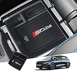GAFAT Fo-rd Focus MK4 / Kuga MK3 ST Line 2018-2024 2025 Contenitore Portaoggetti Console Centrale, Focus MK4 ST Line Kuga 3 Portaoggetti Braccioli, Compatibile con Ford Focus MK4 Accessori (Nero1)