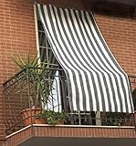 GEMITEX Tenda da sole RIGA GRIGIA, 150x290CM, COMPLETA DI OCCHIELLI E GANCI PER UNA SEMPLICE INSTALLAZIONE. PROTEGGE LA TUA CASA DAL SOLE E CREA ZONE OMBREGGIATE. Per villa, campagna, mare, camping
