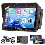 Carpuride W502PRO B per Moto B.-M-.W CarPlay e Android Auto e Doppio Bluetooth, Navigatore Moto Impermeabile da 5 pollici, condivisione di musica, Interfono, EQ, Sensore di Luce, Bussola, Barometro
