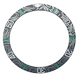 1 inserto for lunetta da 38 mm in fibra di carbonio sabbiata, lunetta in ceramica inclinata, anello luminoso verde for Submariner Mods e GMT(Green)