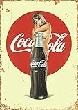 Coca Cola Vintage Wall Pubblicità Retro Targa in Metallo Cucina Drink Pop UK (Formato A4 (200 x 280 mm)