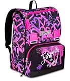 Seven Zaino Doppio Scomparto Estensibile, Rosa, Maxi Capienza, Schienale Preformato, Bambina e Ragazza, Scuola