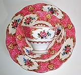 Tazza da collezione, Royal Albert, "lady carlyle", 1 tazza, 1 piattino, 1 piatto da dessert, originale, Bone China