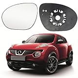 Vetro a Specchio sostituzione per Nissan Juke 2010-2014, Vetro Dello Specchietto Esterno Asferico, Specchio Esterno Regolabile Adatto, Lente di Retromarcia (Sinistra)