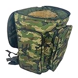 Capra Group Zaino XL raccolta funghi Professionale Verde con gerla cesta, con fondo a rete Montagna porta Funghi cm. 41x35x43 cm