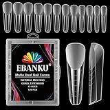 EBANKU 120PCS Unghie Finte Nail System Dual Nail Form Matte Stiletto Sistema per Unghie Strumenti per Manicure per Unghie con Scala Graduata