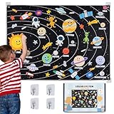 Sistema Solare per Bambini con 61 Figure in Feltro - BONNYCO | Pianeti Sistema Solare Bambini, Giochi Bambino Bambina 3 4 5 6 7 8 Anni | Planetario Giochi Educativi Montessori Regalo Giocattoli Natale