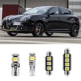 njssjd 13pcs Kit luci interne a LED bianche per 2010-2020 Alfa Romeo Giulietta Lampadine interne Lettura Cupola Luce Porta bagagliaio Luce e strumento di installazione
