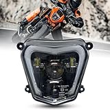 bamotoop Faro LED per moto omologato E con luce di marcia diurna per KTM Duke 690 2012-2019 Plug and Play