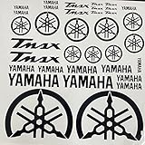 Kit 35 Adesivi per T-max 500 530 560 Moto Scooter COMPATIBILE CON yamaha Tmax PVC Vinile Intagliato prespaziato (Nero)