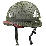 Elmetto d'Acciaio Americano M1 della seconda Guerra Mondiale Hel Elmetto Militare della Replica dell'attrezzatura Militare di Guerra Mondiale per Dimensioni Della Testa 57~63cm