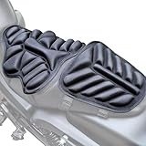 JKGBUK Cuscino Sella Moto per Moto Guzzi V7, Cuscino Sedile Moto Traspirante Antiscivolo Assorbimento degli Urti Cuscino per Sedile in Gel per Moto,A/One Set