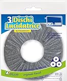PARODI & PARODI- Discolux Disco Ricambio per Lucidatrice Pavimenti, Disco in Lana d'Acciaio Ideale per Pavimenti in Marmo, 3 Pezzi in Colore Grigio. Prodotto Brevettato, Made in Italy, Dia 12,5